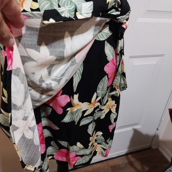 LA CABAÑA VINTAGE 90'S Y2K 2 PIECE FAUX WRAP SUMMER SHIFT DRESS WITH SHIRT - Picture 6 of 16